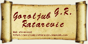 Goroljub Ratarević vizit kartica